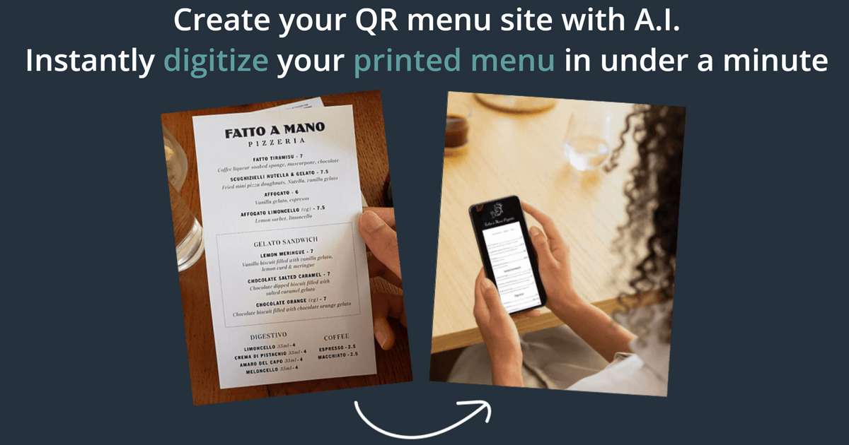 Instant QR Menu Image